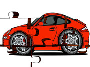 Dessin Animé Porsche Voiture De Course